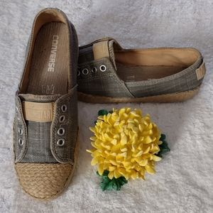 Converse All Stars Espadrilles Chambray Grey Size 7
